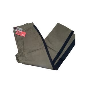 NWT CLOT Women’s Two toned Pants Sz M Green w/ Black Side Stripe